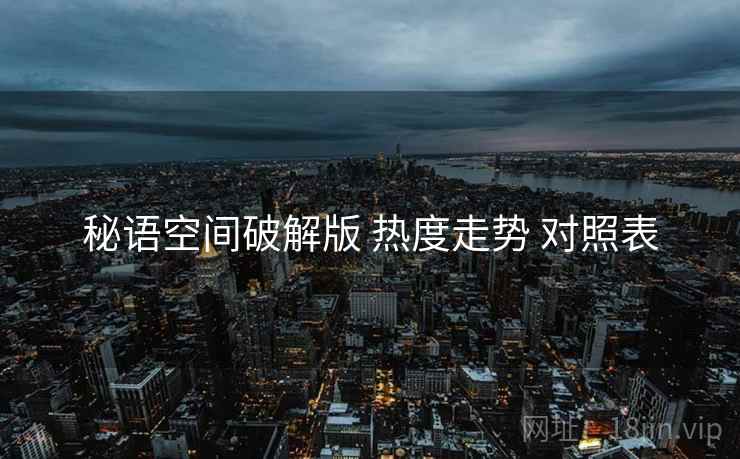 秘语空间破解版 热度走势 对照表