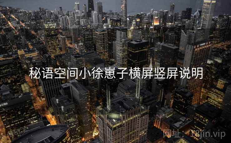 秘语空间小徐崽子横屏竖屏说明