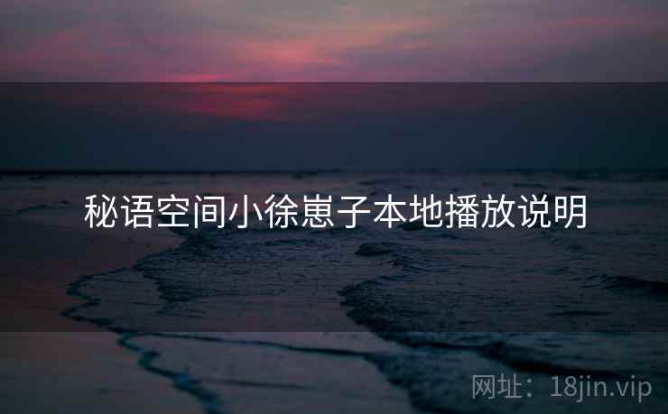 秘语空间小徐崽子本地播放说明