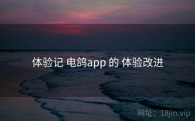 体验记 电鸽app 的 体验改进