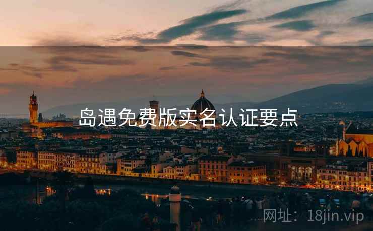 岛遇免费版实名认证要点