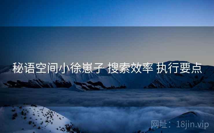 秘语空间小徐崽子 搜索效率 执行要点
