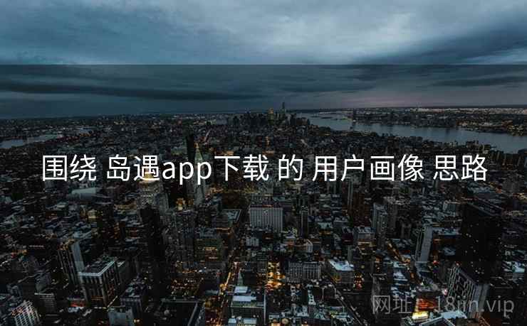 围绕 岛遇app下载 的 用户画像 思路