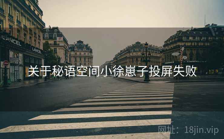 关于秘语空间小徐崽子投屏失败